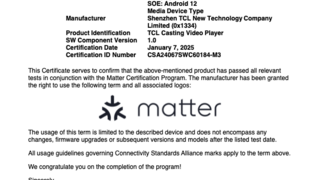 TCL TV再獲首批Matter 1.3認證，開放生態(tài)讓智能家居真正無界