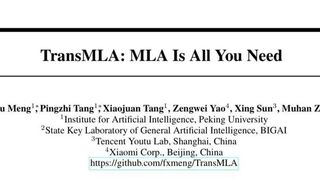最高10倍加速！北京大學聯(lián)合騰訊優(yōu)圖實驗室將 GQA 改造成 MLA形式